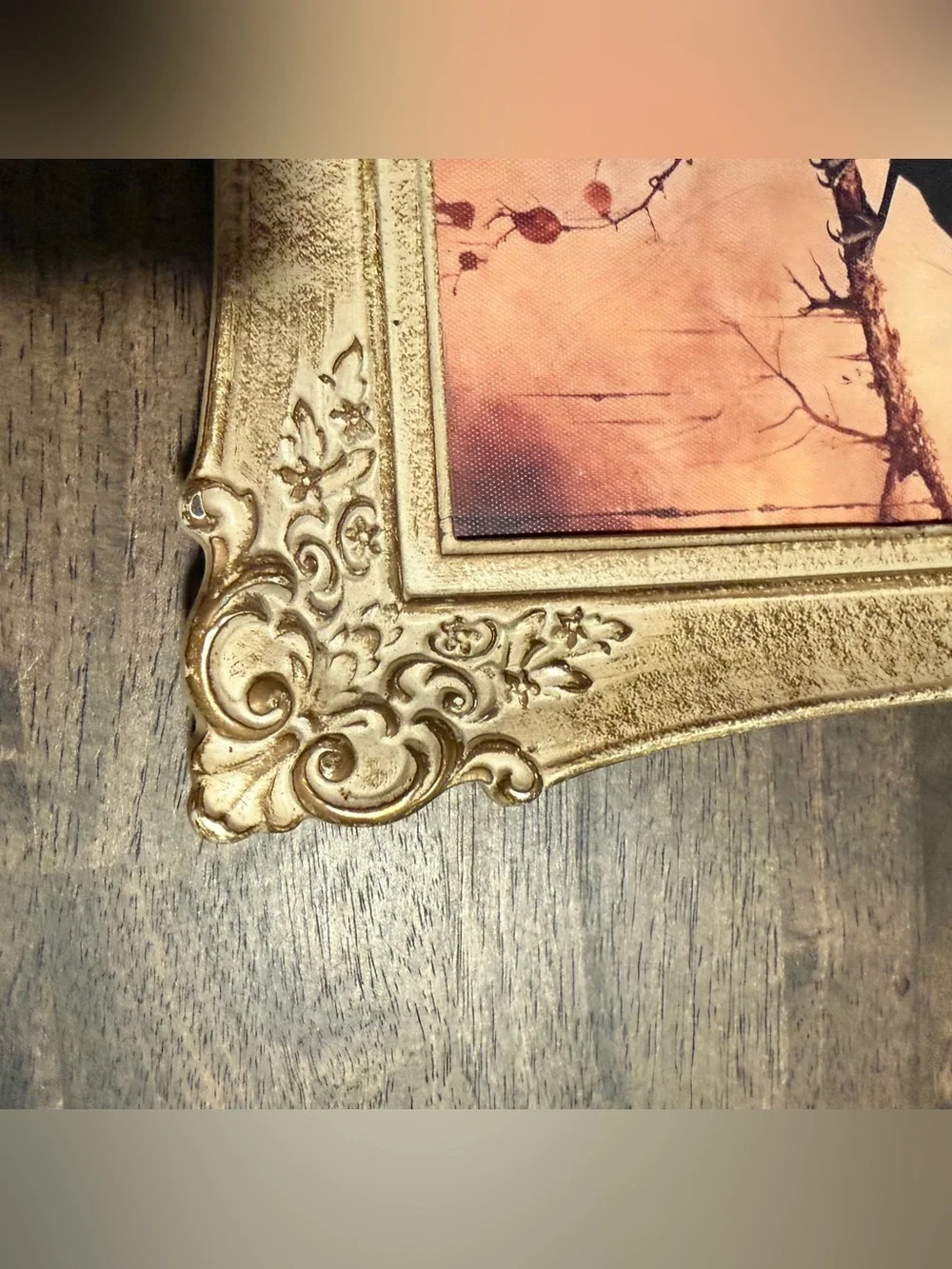 Vintage Ornate Victorian Style Gold Wood Picture Frame 8 X 10